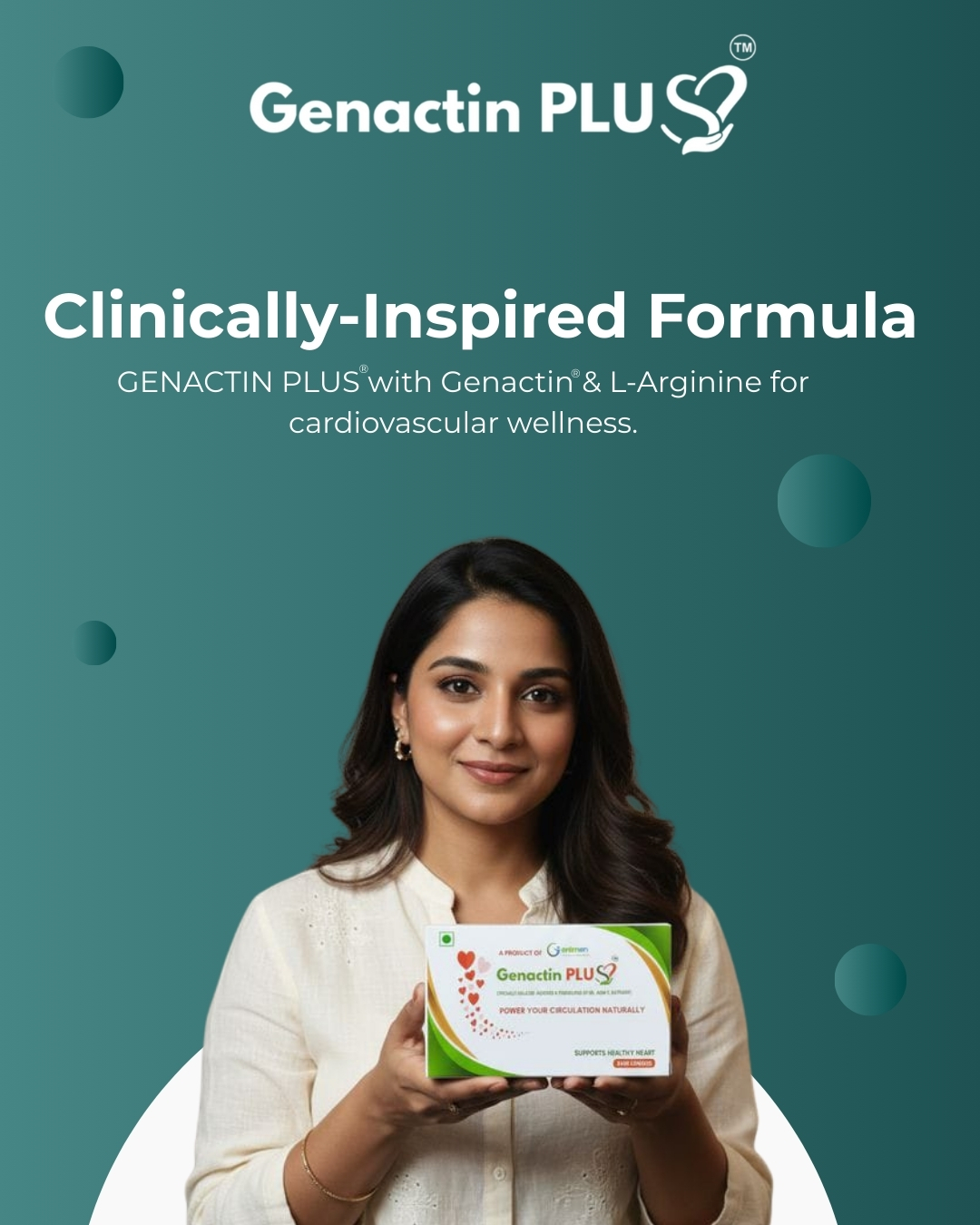Genactin Plus – Premium Cardiovascular Nutraceutical for Healthy Heart & Blood Flow - Image 3