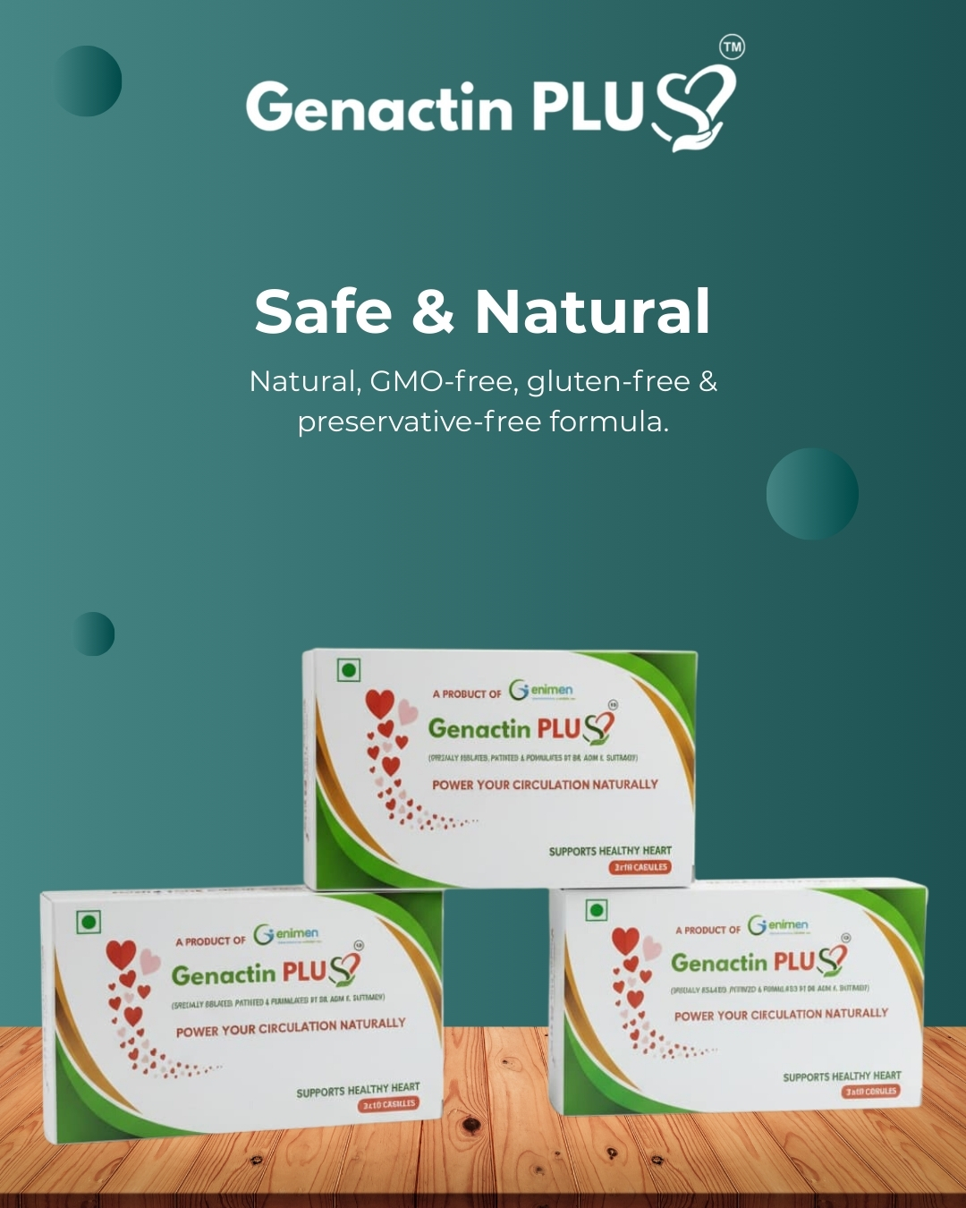 Genactin Plus – Premium Cardiovascular Nutraceutical for Healthy Heart & Blood Flow - Image 4