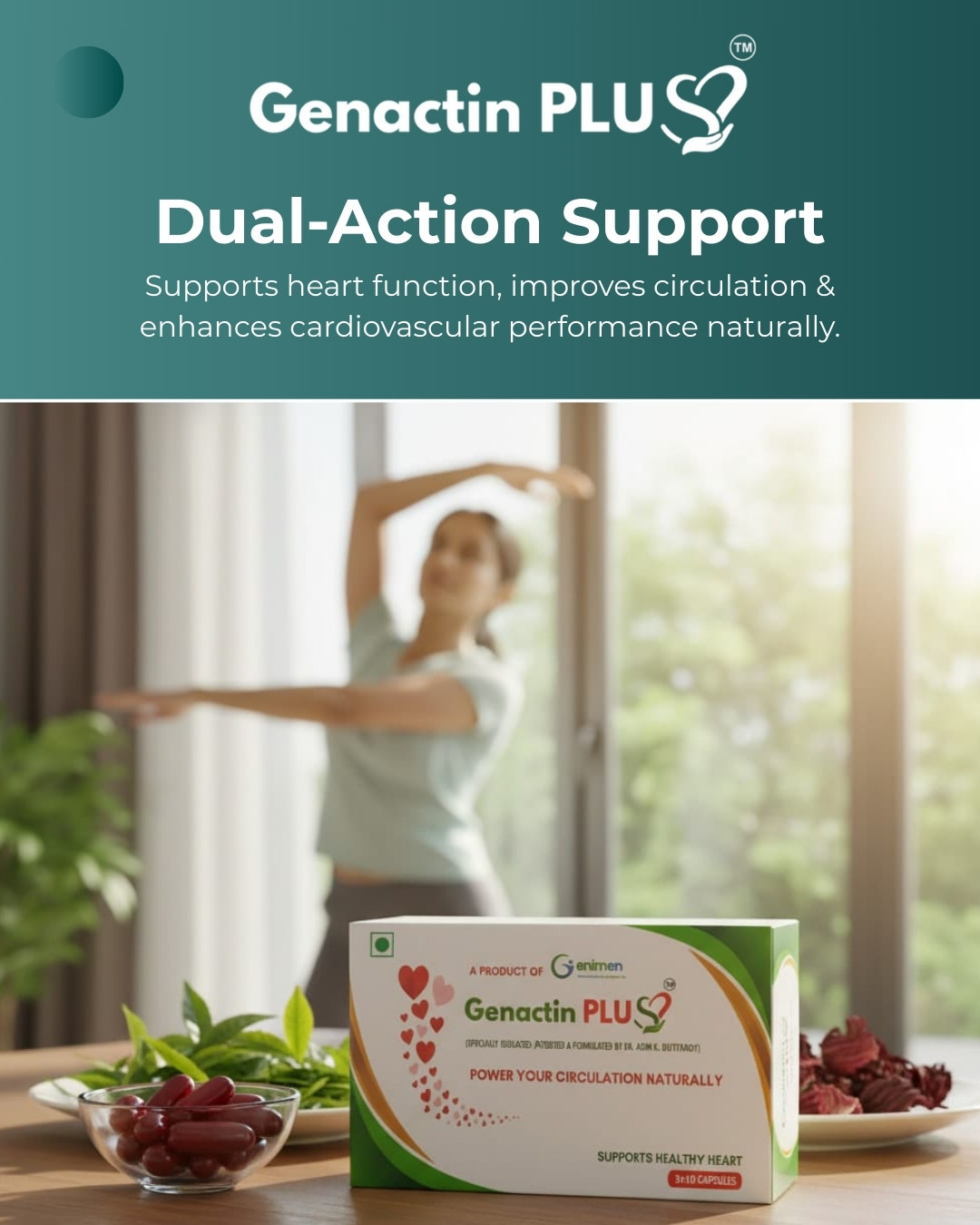 Genactin Plus – Premium Cardiovascular Nutraceutical for Healthy Heart & Blood Flow - Image 5